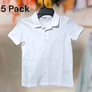 New Old Navy Kids White Polo Shirt - 5 Pack
